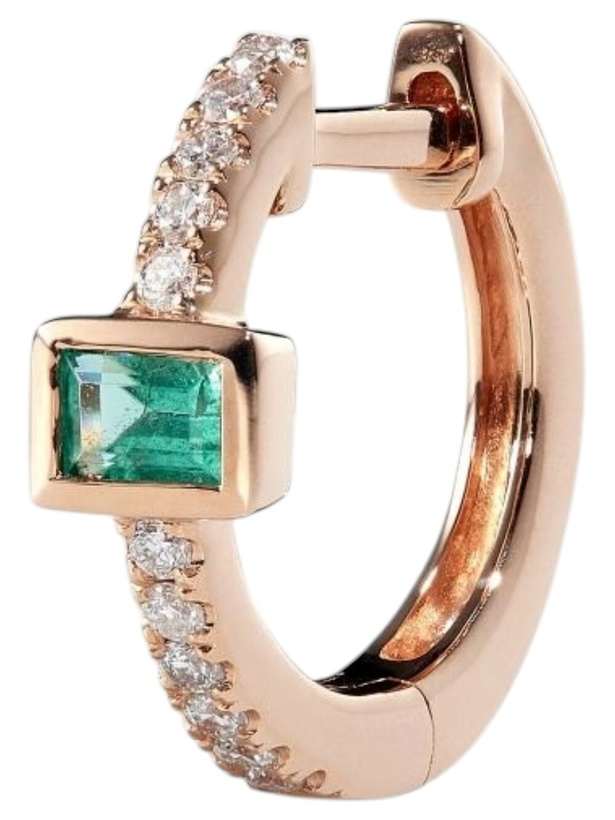 Photo: Jacquie Aiche 14K Rose Gold Emerald And Diamond Earring