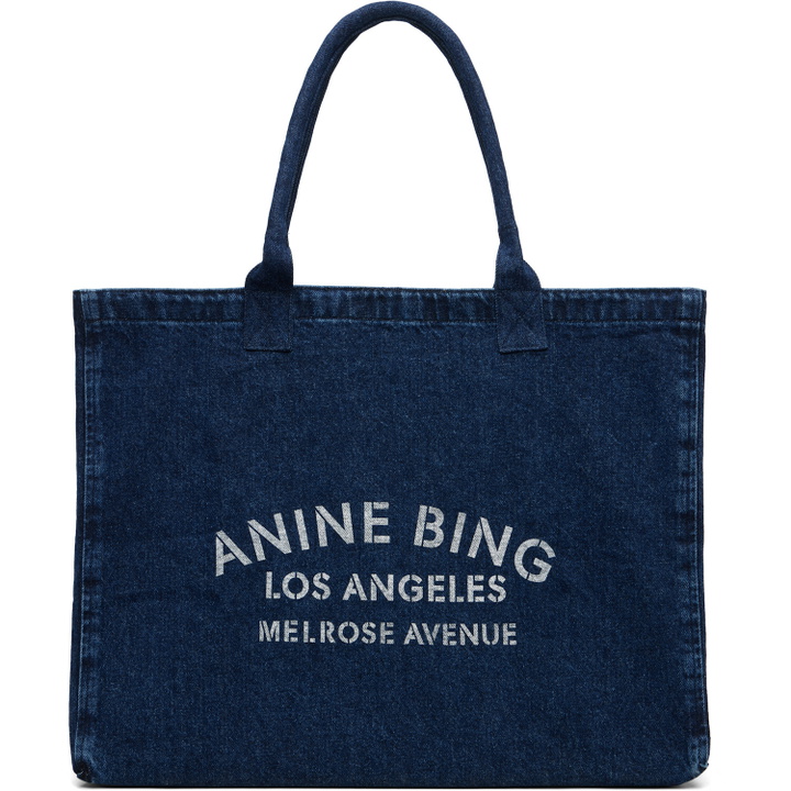 Photo: ANINE BING Blue Leo Denim Tote