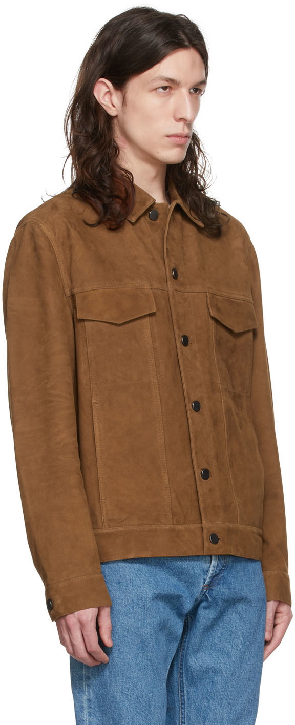 Theory Brown River Suede Jacket Theory
