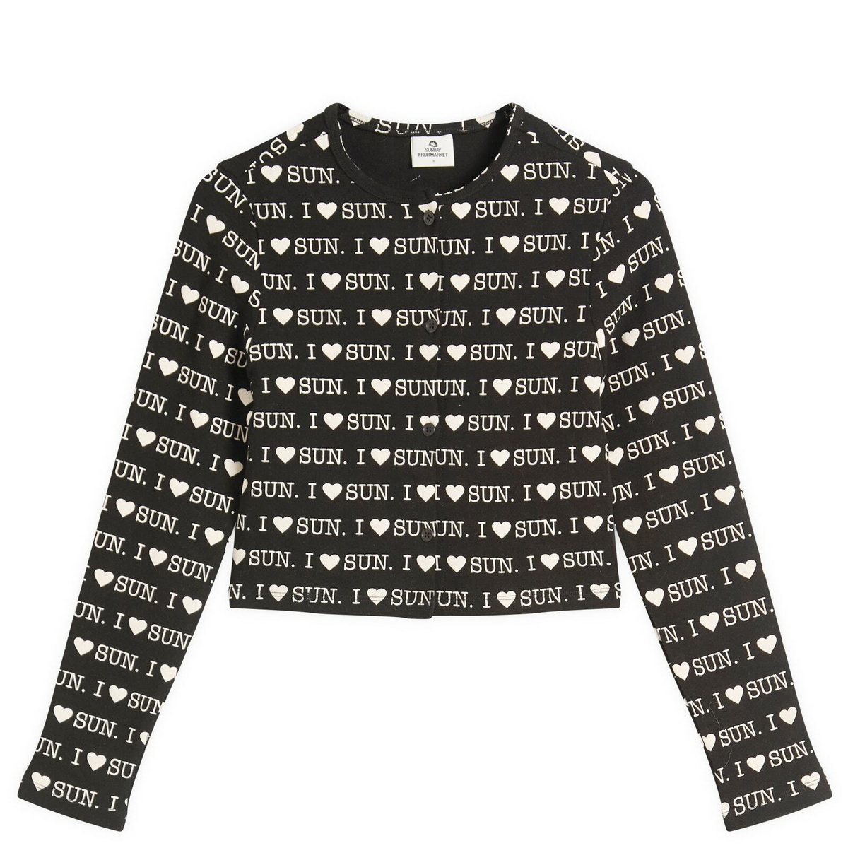 SUNDAYFRUITMARKET Women's I Love Sun Cardigan in Black