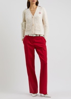 Casablanca Logo Wool-blend Cardigan White