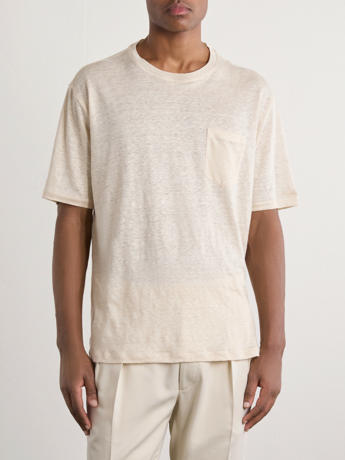 Ralph Lauren Purple label - Linen-Jersey T-Shirt - Neutrals