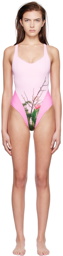 Stockholm (Surfboard) Club SSENSE Exclusive Pink Dani One-Piece Swimsuit