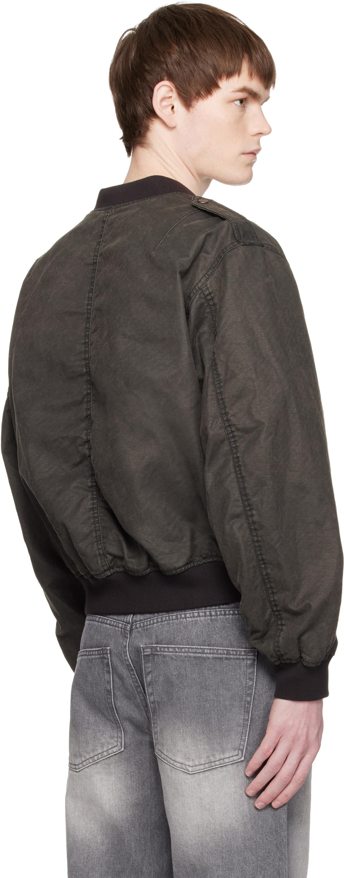 COOR Brown Stone Washed L2B Bomber Jacket