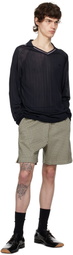 Wales Bonner Beige & Green Power Shorts