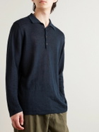 Richard James - Slim-Fit Linen Polo Shirt - Blue