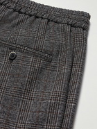 Barena - Tapered Checked Virgin Wool Trousers - Gray