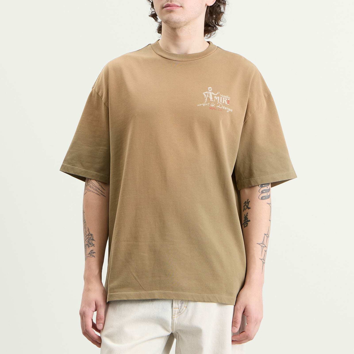 Amiri Men's Studio Skate T-Shirt in Camel