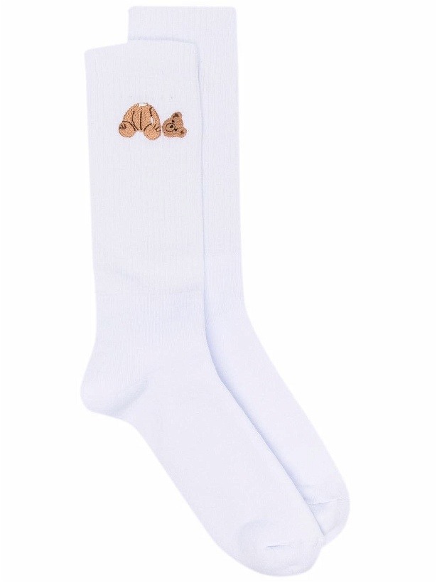 Photo: PALM ANGELS - Bear Cotton Socks
