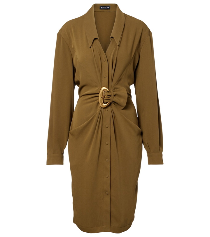 Photo: Mugler re/edit Cow-boys crêpe twill shirt dress