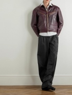 CELINE - Padded Leather Jacket - Burgundy