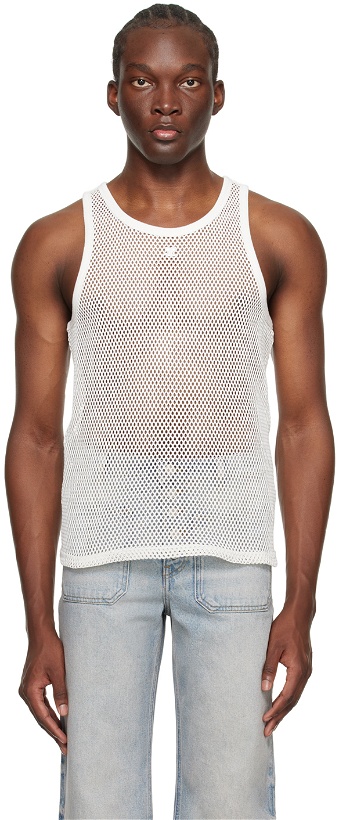Photo: Courrèges Off-White Embroidered Tank Top