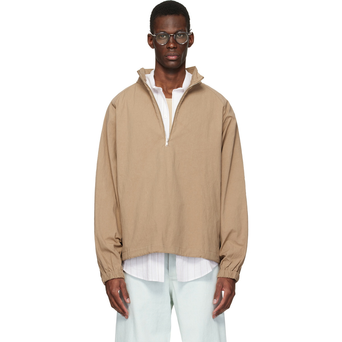 colbo Beige Half Zip Raglan Jacket