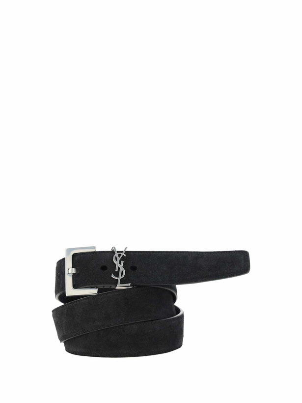 Photo: Saint Laurent Logo Plaque Belt