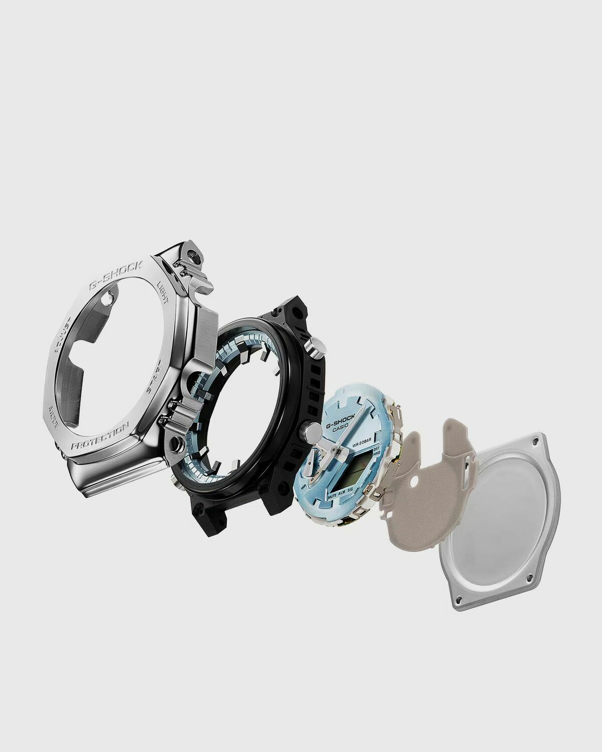 G Shock Gm 2110 D 2 Aer Silver Watches