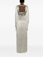 Maria Lucia Hohan Grey Harlow Draped Silk Maxi Dress