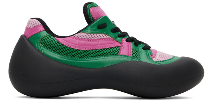 Photo: JW Anderson Green & Pink Bumper Hike Sneakers