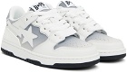 BAPE White & Gray Sk8 Sta #4 Sneakers