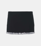 Gucci Sequined silk and wool crêpe cady miniskirt