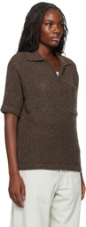 ERL Brown Wool Polo