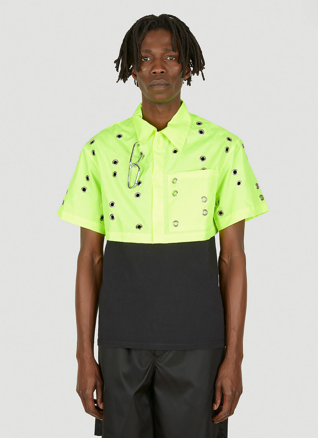 Studio Alch Eyelet Short-Sleeve Shirt