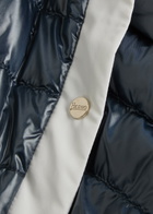 Herno Contrasting Padded Glossed Shell Jacket Blue