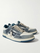 AMIRI - Skel-Top Colour-Block Leather and Denim Sneakers - Blue