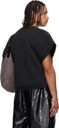 LU'U DAN Black Wadded Pocket T-shirt
