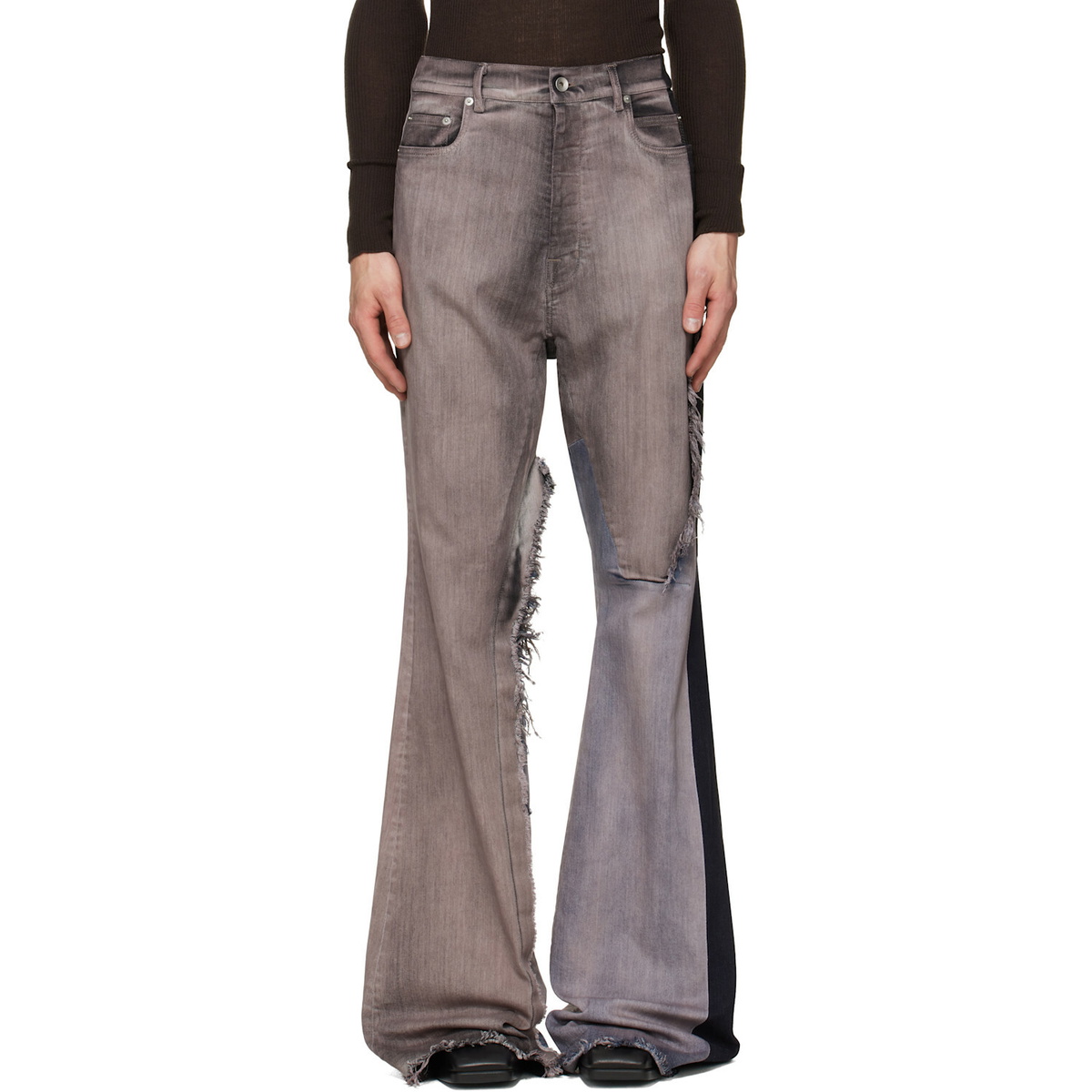 Rick Owens Pink Tower Bolan Bootcut Jeans