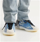 ADIDAS ORIGINALS - Yeezy Quantum BSKTBL Suede-Trimmed Primeknit and Neoprene Sneakers - Blue