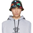 Versace Black Floral Bucket Hat