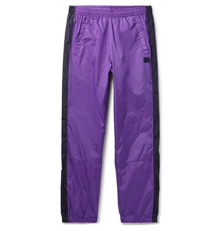 Photo: Acne Studios - Phoenix Tapered Striped Nylon Sweatpants - Men - Purple