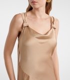 Max Mara Elegante satin maxi dress