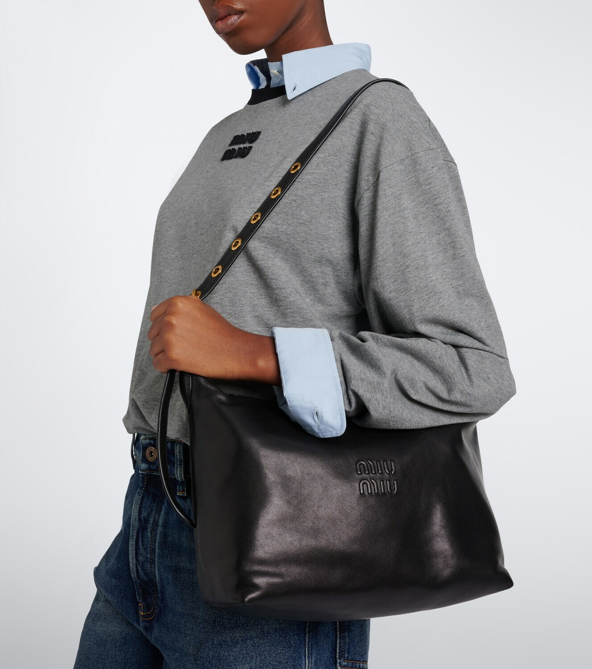 Miu Miu Spirit leather top-handle bag
