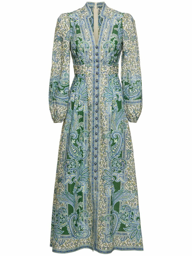 Photo: ZIMMERMANN Ottie Printed Linen Long Dress