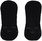 Ermenegildo Zegna Three-Pack Black Cotton 'Sockless' Socks