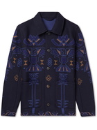 A Kind Of Guise - Jakarta Wool-Blend Twill Jacquard Jacket - Blue