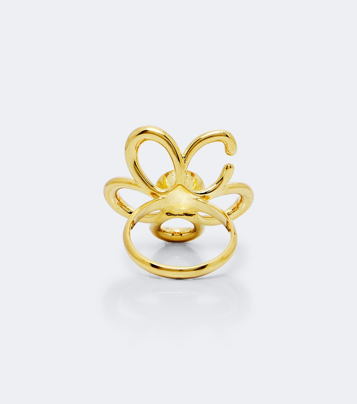 Oscar de la Renta Crystal-embellished floral ring
