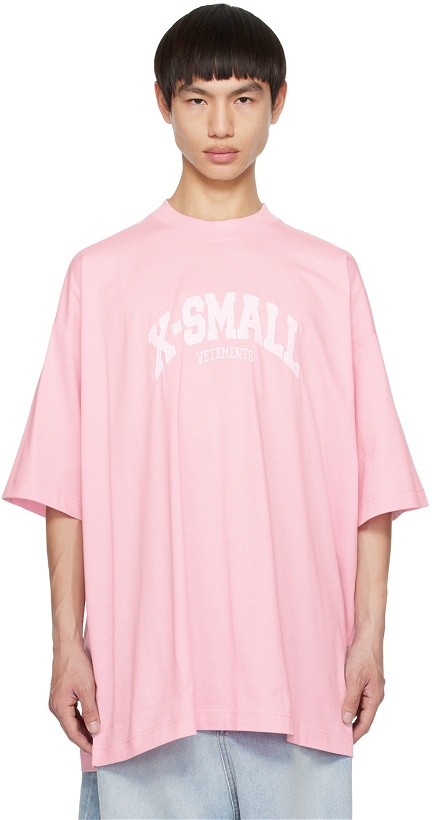 Photo: VETEMENTS Pink 'X-Small' T-Shirt