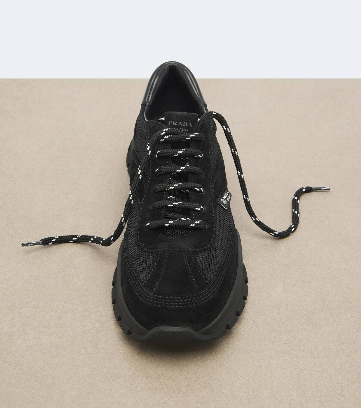 Prada Suede-trimmed sneakers
