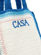 Casablanca Crochet Shopping Bag in Blue
