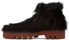 Dries Van Noten Brown Hair-On Leather Boots