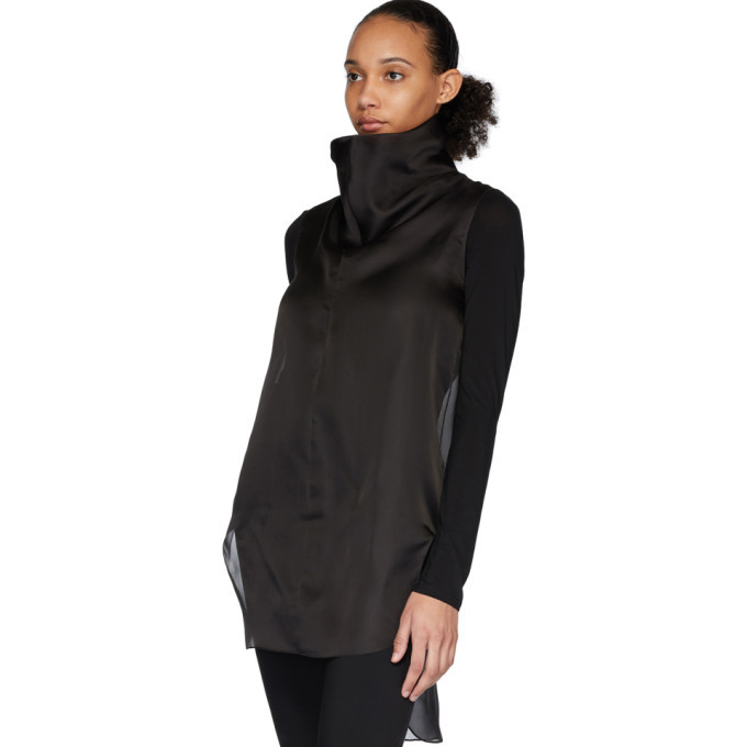 The Row Black Mora Top