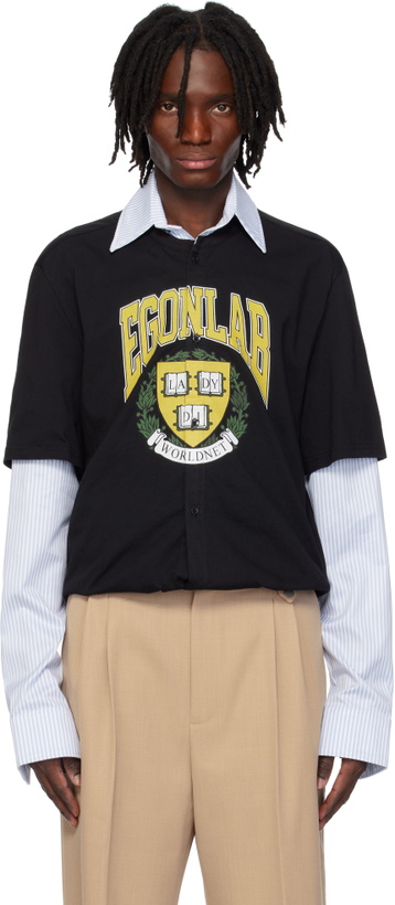 Photo: EGONlab Multicolor Worldnet Edition Stripes Elliot T-shirt Shirt