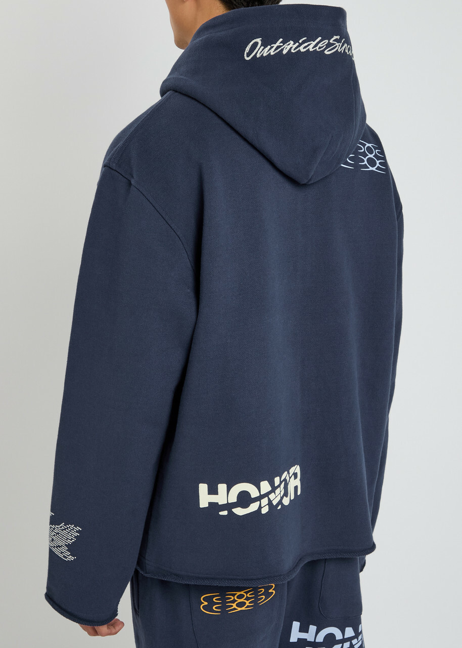 Honor The Gift 1988 Embroidered Hooded Cotton Sweatshirt Navy