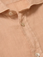 Boglioli - Cutaway-Collar Linen Shirt - Orange
