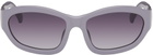 Dries Van Noten Purple Linda Farrow Edition Goggle Sunglasses