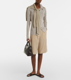 Toteme Ribbed-knit cashmere and silk cardigan