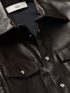 Séfr - Matsy Vegan Textured-Leather Shirt Jacket - Brown