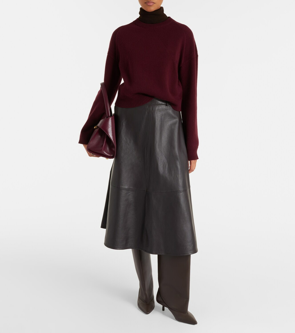 Fforme Marcela cropped wool and cashmere sweater